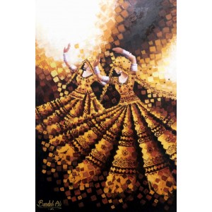 Bandah Ali, 24 x 36 Inch, Acrylic on Canvas, Figurative-Painting, AC-BNA-189